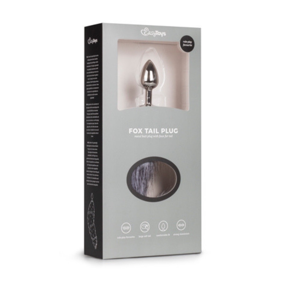 Easytoys Fox Tail Anal Plug, Anfängergeeignet, Silber - Amorana