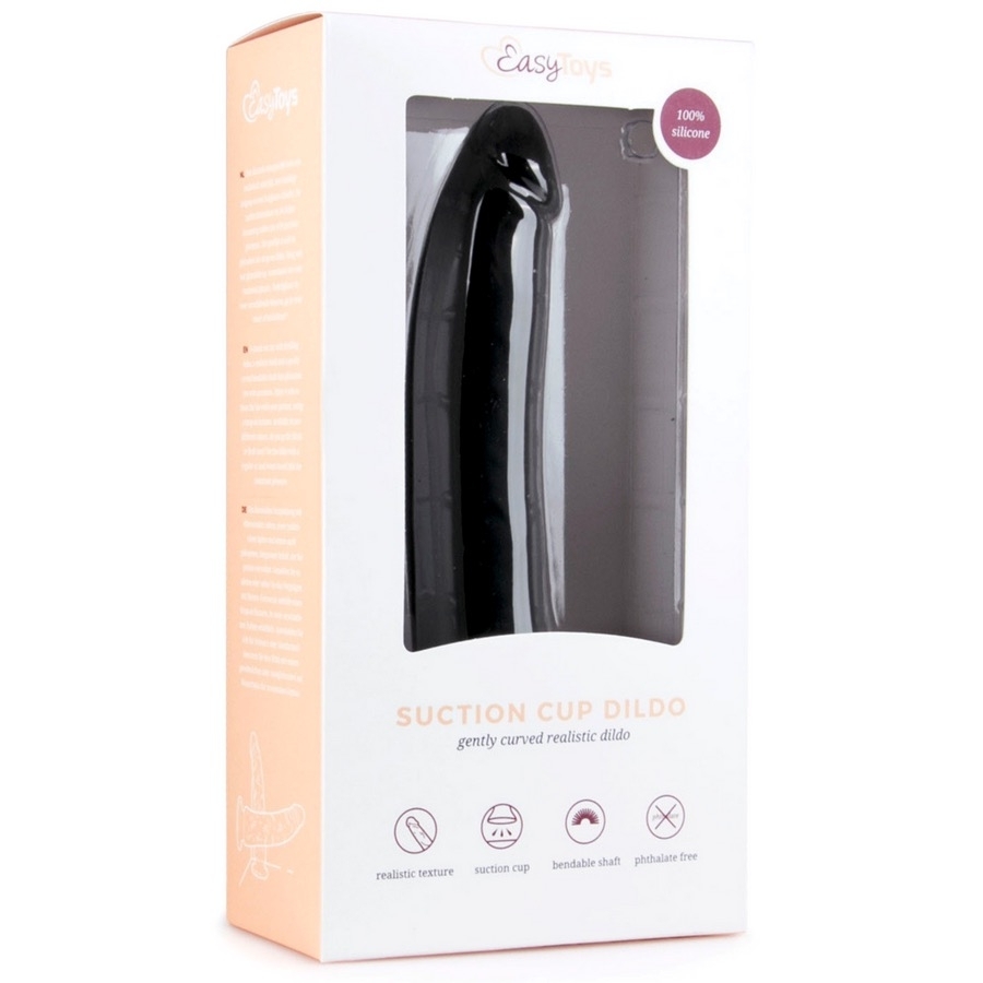 Easytoys Suction Cup Dildo Dildo, Schwarz - Amorana