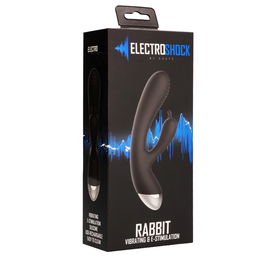 Electroshock E-stimulation Rabbit Rabbit Vibrator, Anfängergeeignet, Schwarz - Amorana