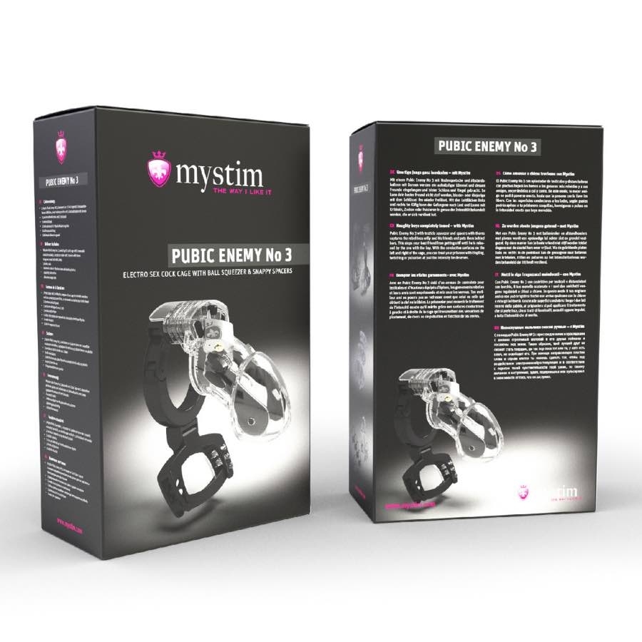 Mystim Pubic Enemy No 3 Peniskäfig, Anfängergeeignet, Transparent - Amorana