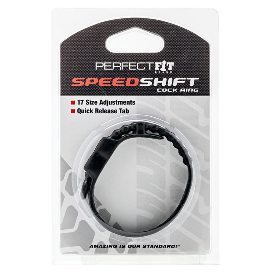 Perfect-fit Speed Shift Klassischer Penisring, Schwarz - Amorana