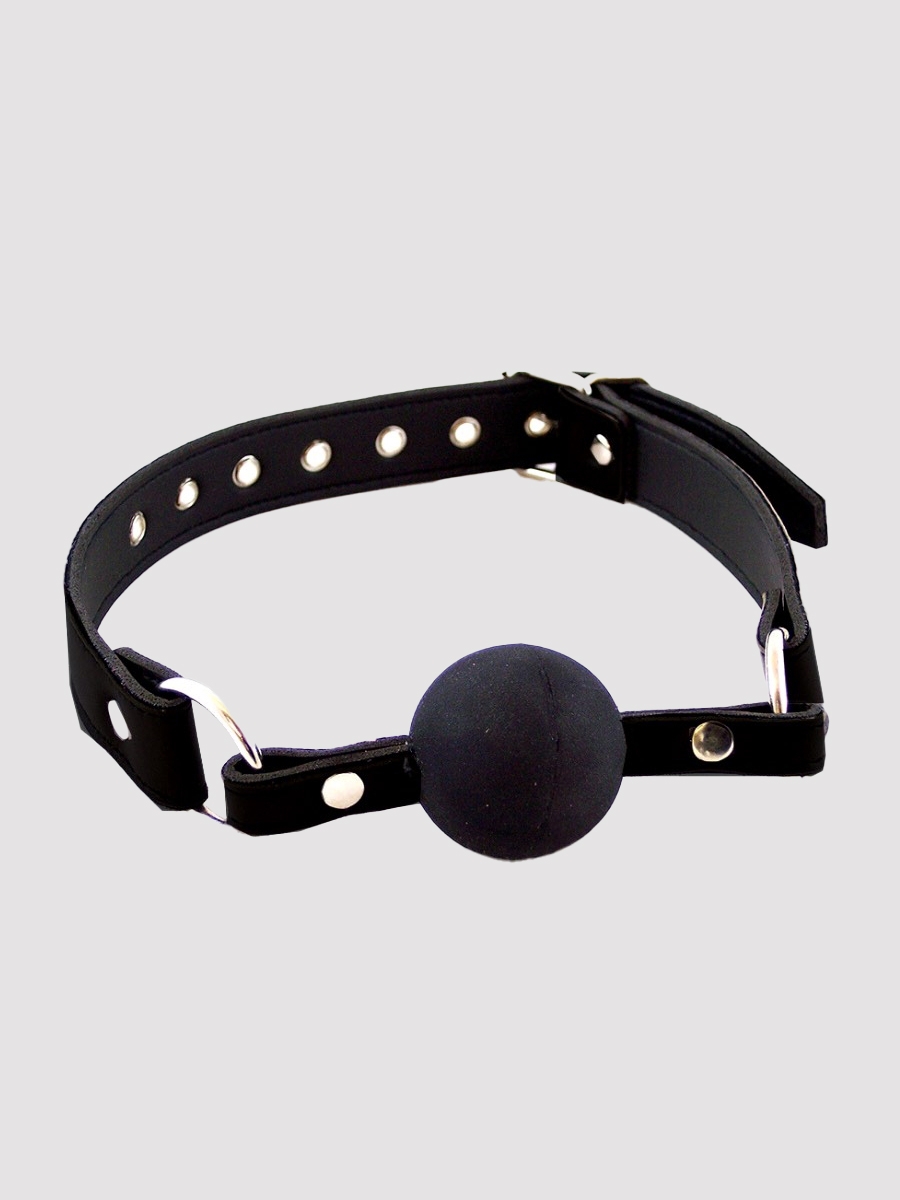 Rouge Ball Gag Mundknebel, Anfängergeeignet, Schwarz - Amorana
