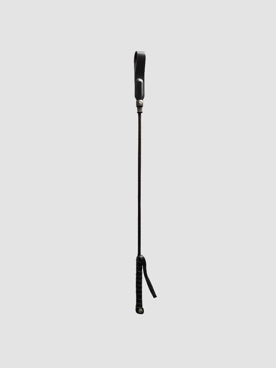Rouge Long Riding Crop Peitsche, Anfängergeeignet, Schwarz - Amorana