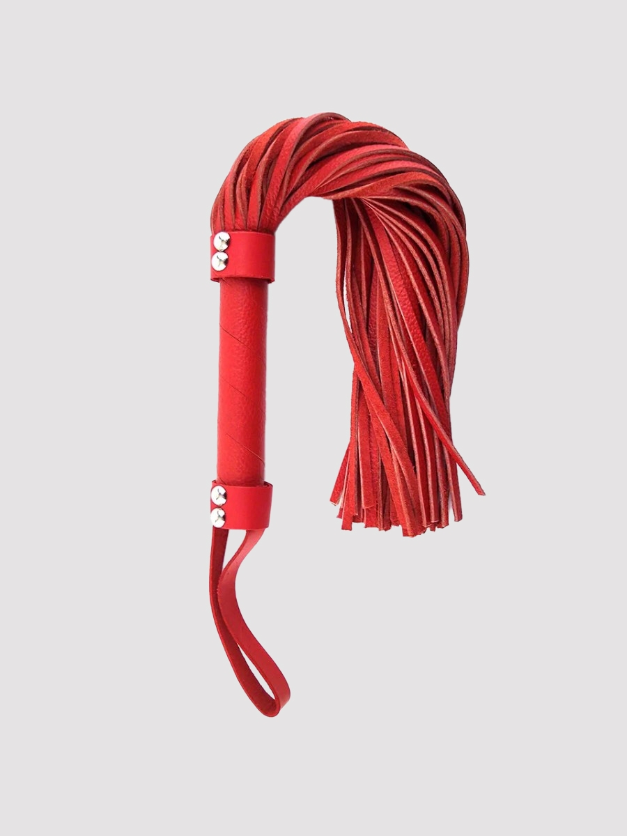 Rouge Short Flogger Peitsche, Anfängergeeignet, Rot - Amorana