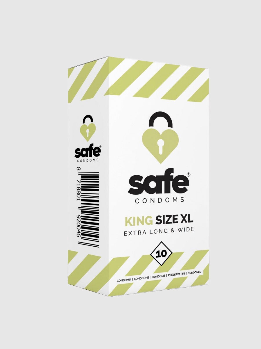 Safe King Size Xl Kondom, Transparent, 10 Stück - Amorana