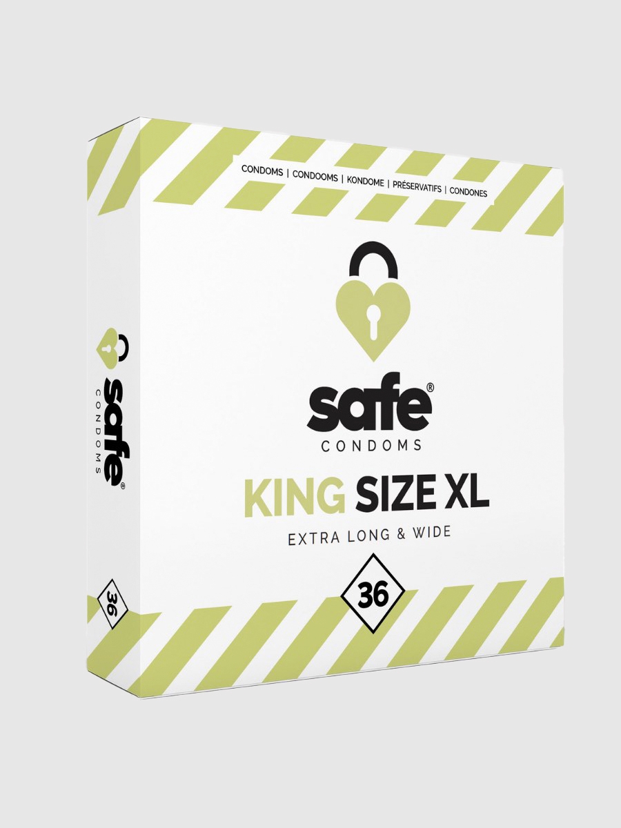 Safe King Size Kondom, Transparent, 36 Stück - Amorana