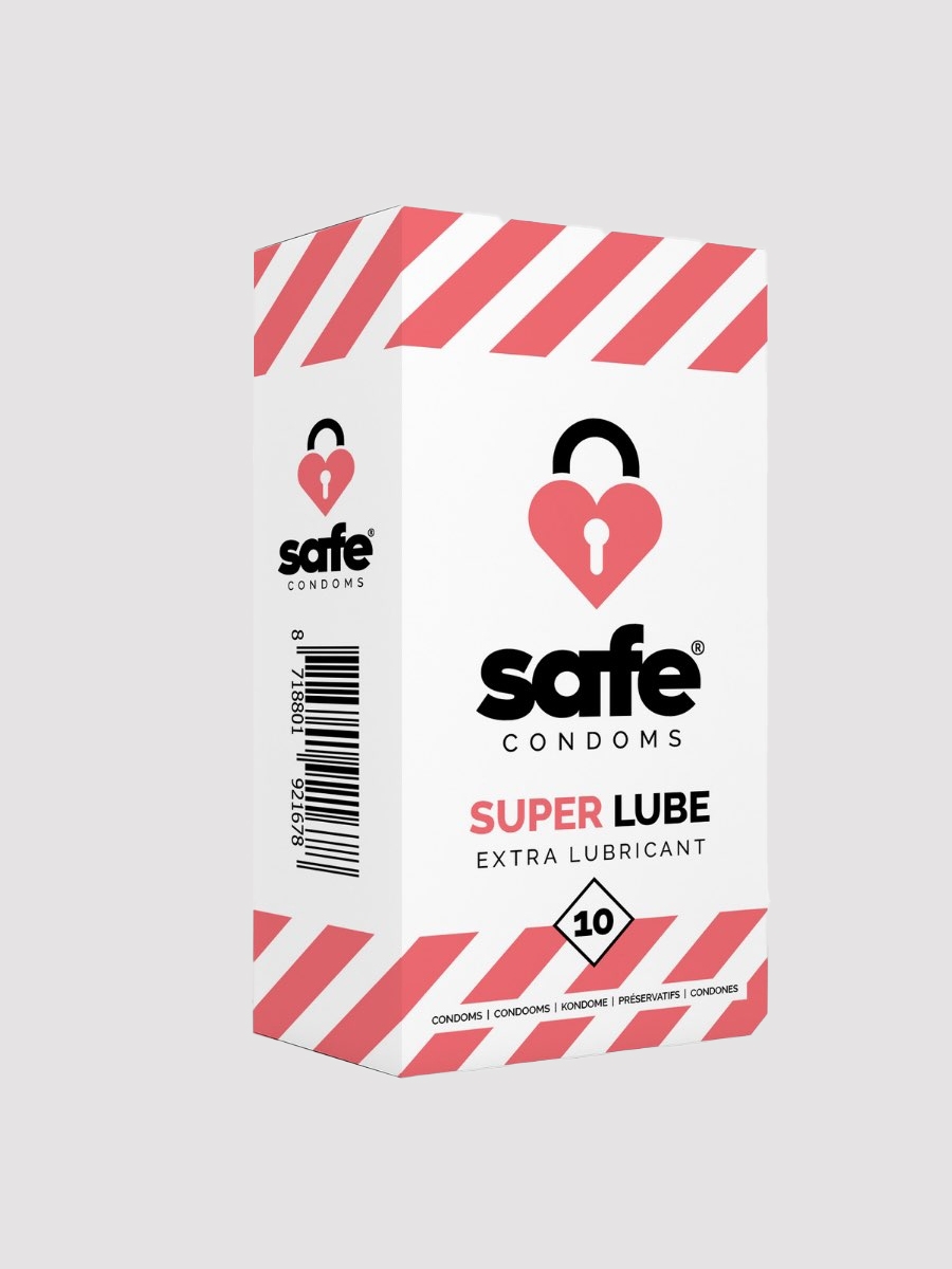 Safe Super Lube Kondom, Transparent, 10 Stück - Amorana