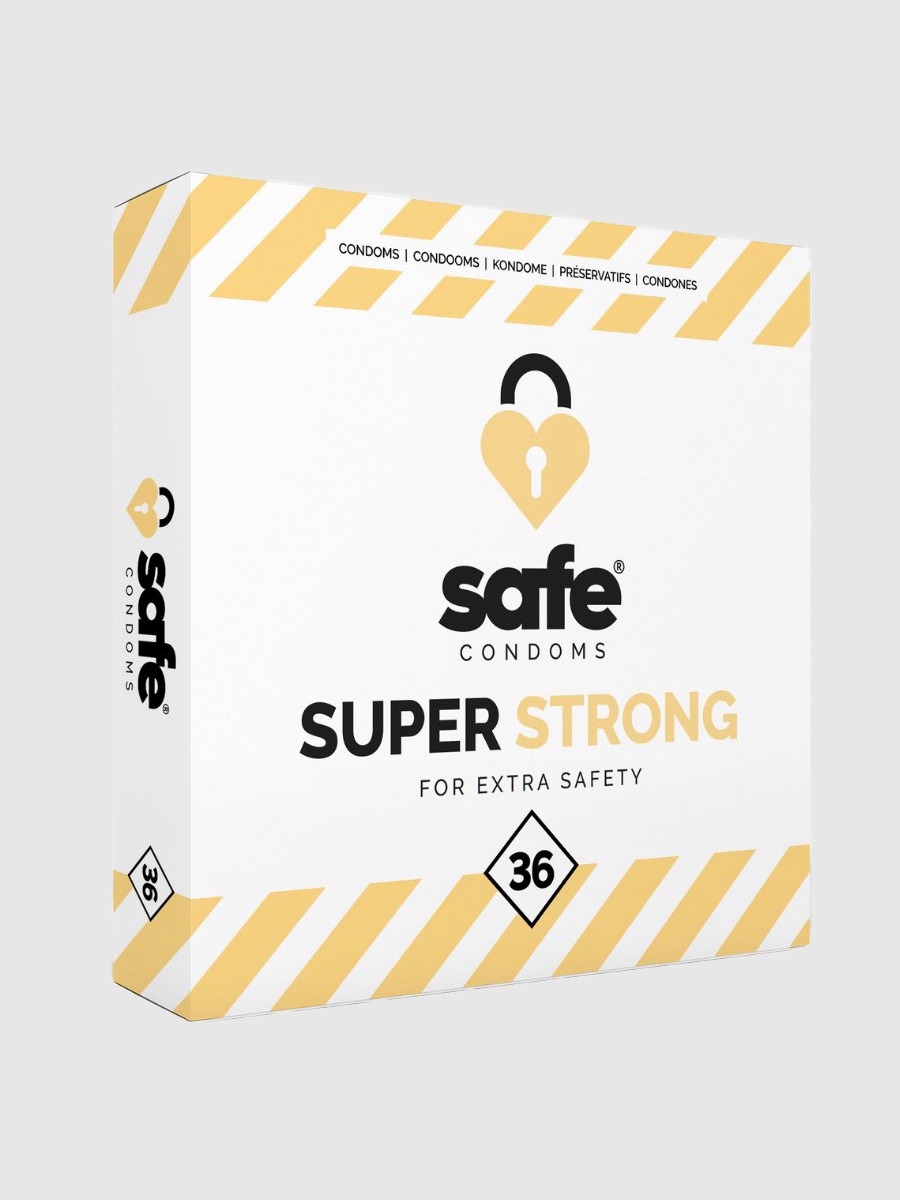 Safe Super Strong Kondom, Transparent, 36 Stück - Amorana
