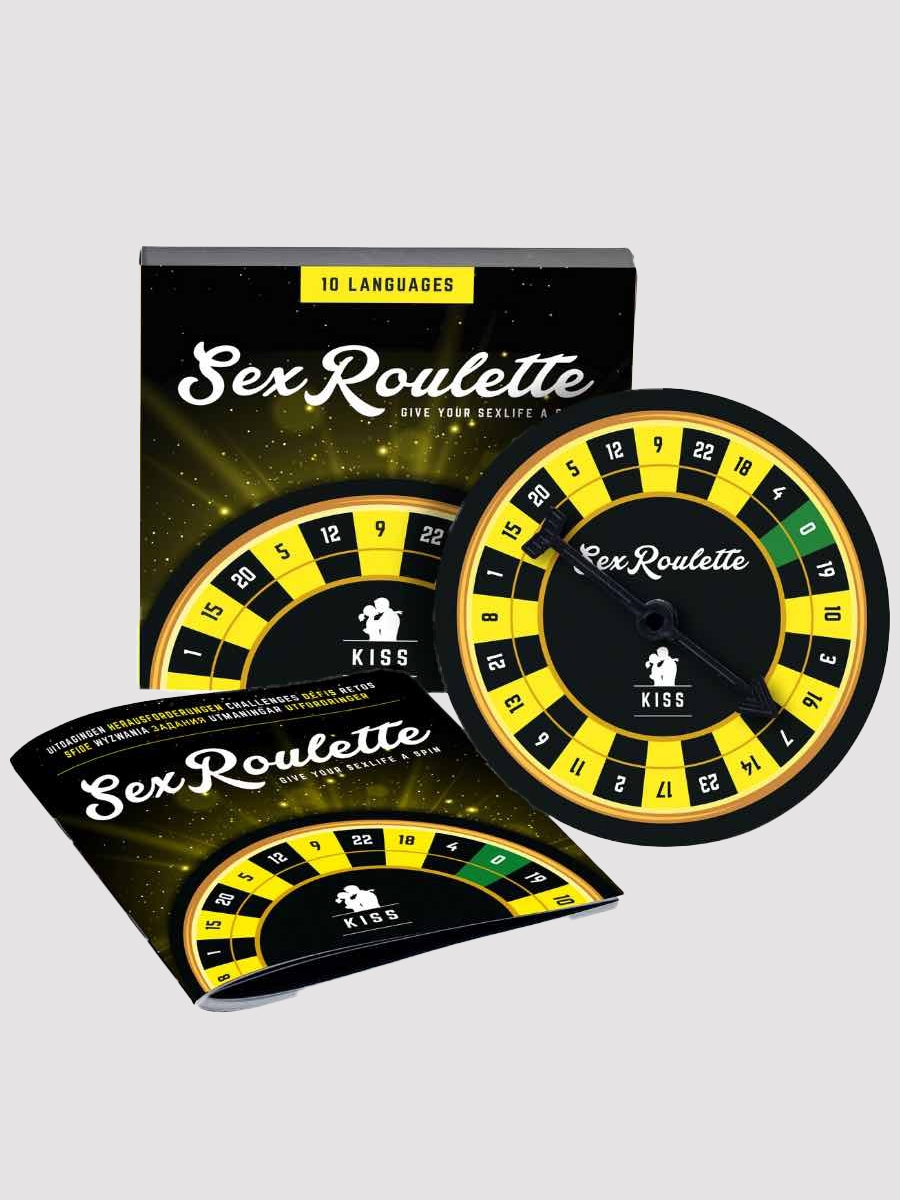Tease-and-please Sex Roulette Kiss Sexy Spiel, Anfängergeeignet, Gelb, Kiss - Amorana