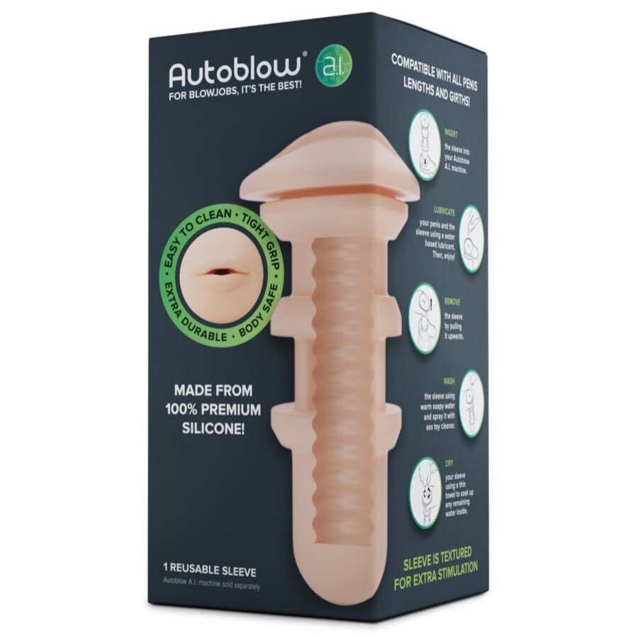 Sleeve Autoblow Ai, Anfängergeeignet, Nude, Oral - Amorana