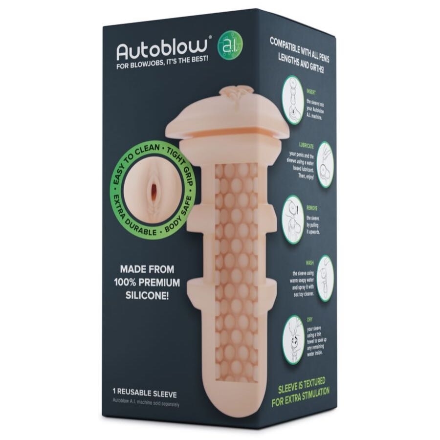 Sleeve Autoblow Ai, Anfängergeeignet, Nude, Vaginal - Amorana