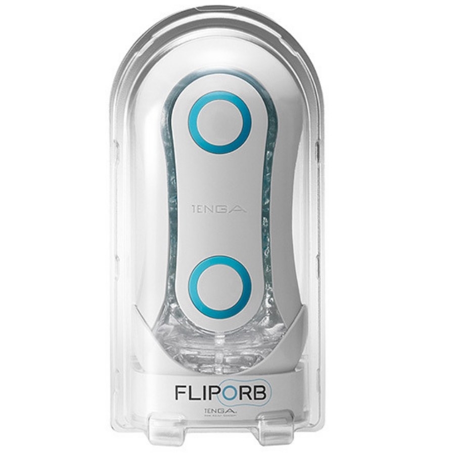 Tenga Flip Orb Manueller Masturbator, Weiss, Gerillt - Amorana
