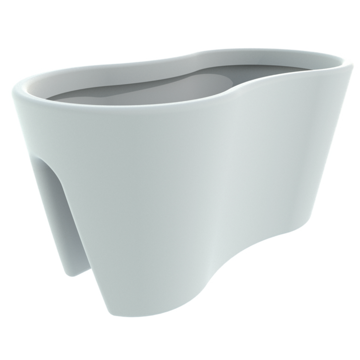 Duo de pots de fleurs pour balcons 60 cm - blanc