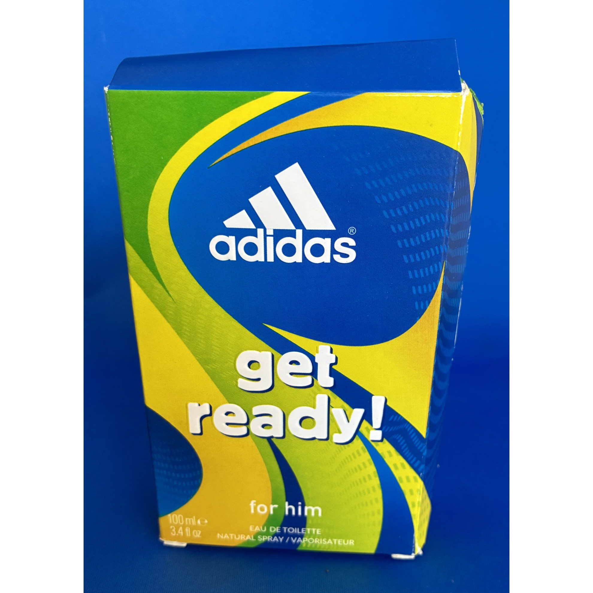 Adidas Get Ready Eau de toilette en vaporisateur 100 ml [Produit de deuxième choix : emballage endommagé, contenu intact à 100 %]