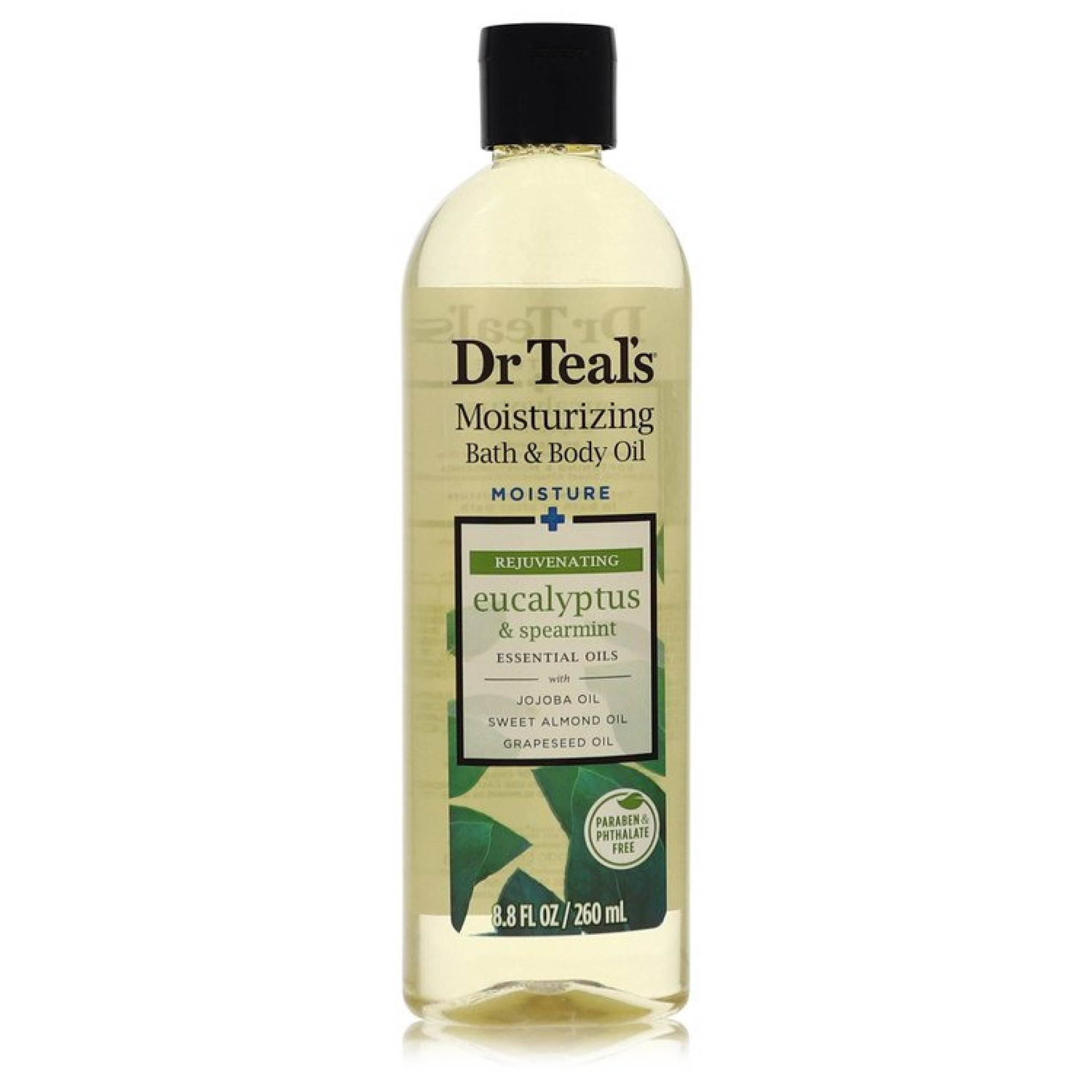 Dr Teal's Bath Additive Eucalyptus Oil Pure Epson Salt Body Oil Relax & Relief with Eucalyptus & Spearmint 260 ml