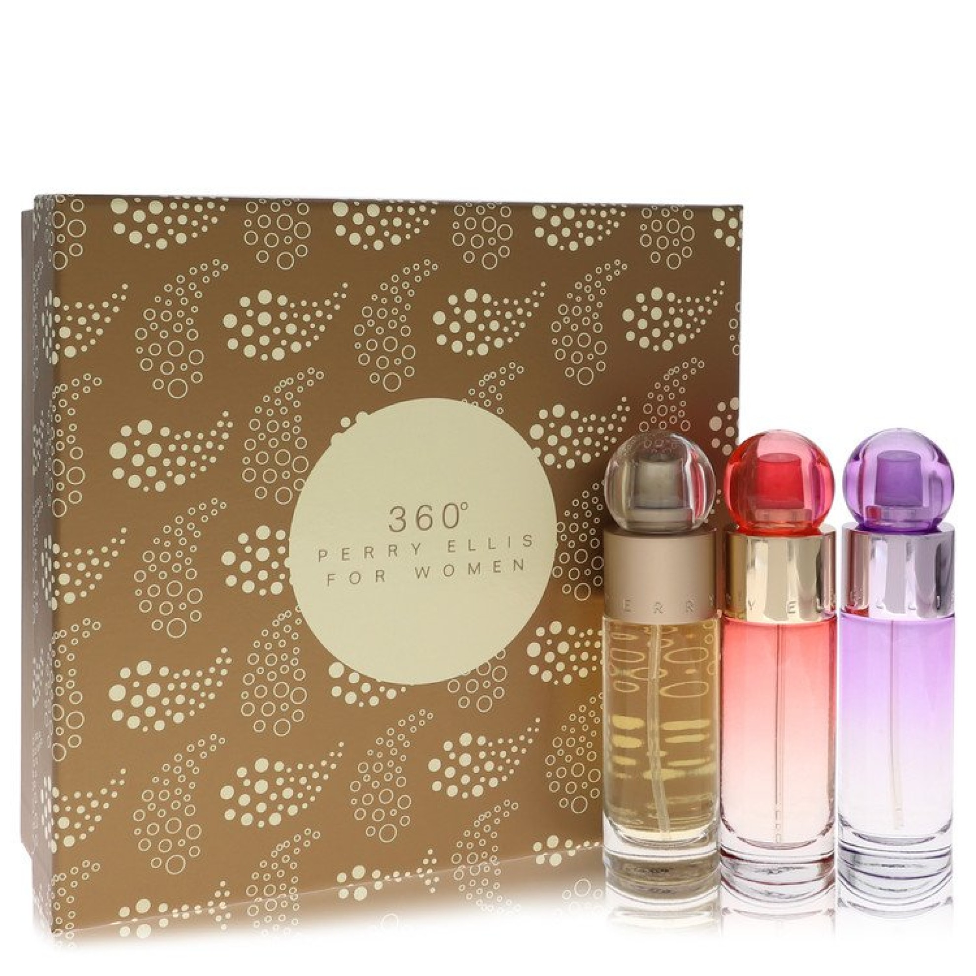 Perry Ellis perry ellis 360 Gift Set -- 29 ml  360 EDT Spray + 29 ml  360 Coral EDP Spray + 29 ml  360 Purple EDP Spray