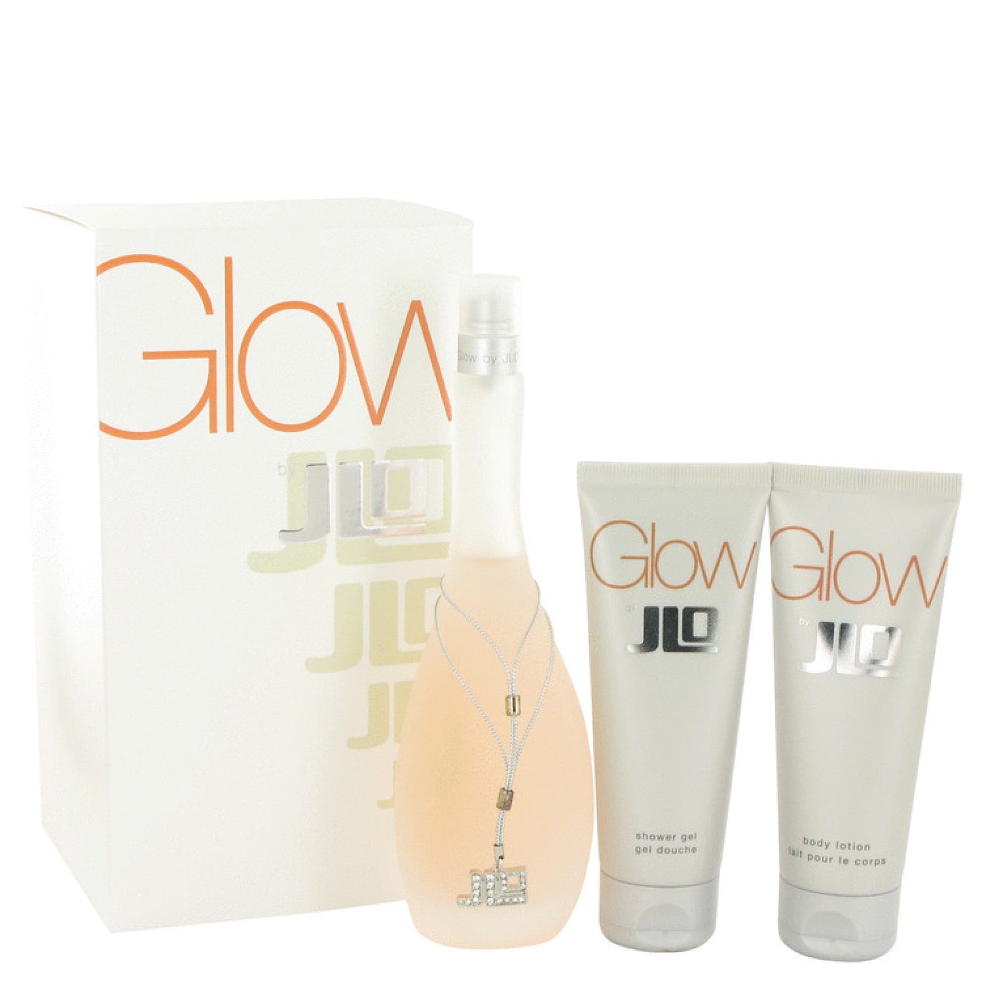Jennifer Lopez Glow Gift Set -- 100 ml Eau De Toilette Spray + 73 ml Body Lotion + 73 ml Shower Gel