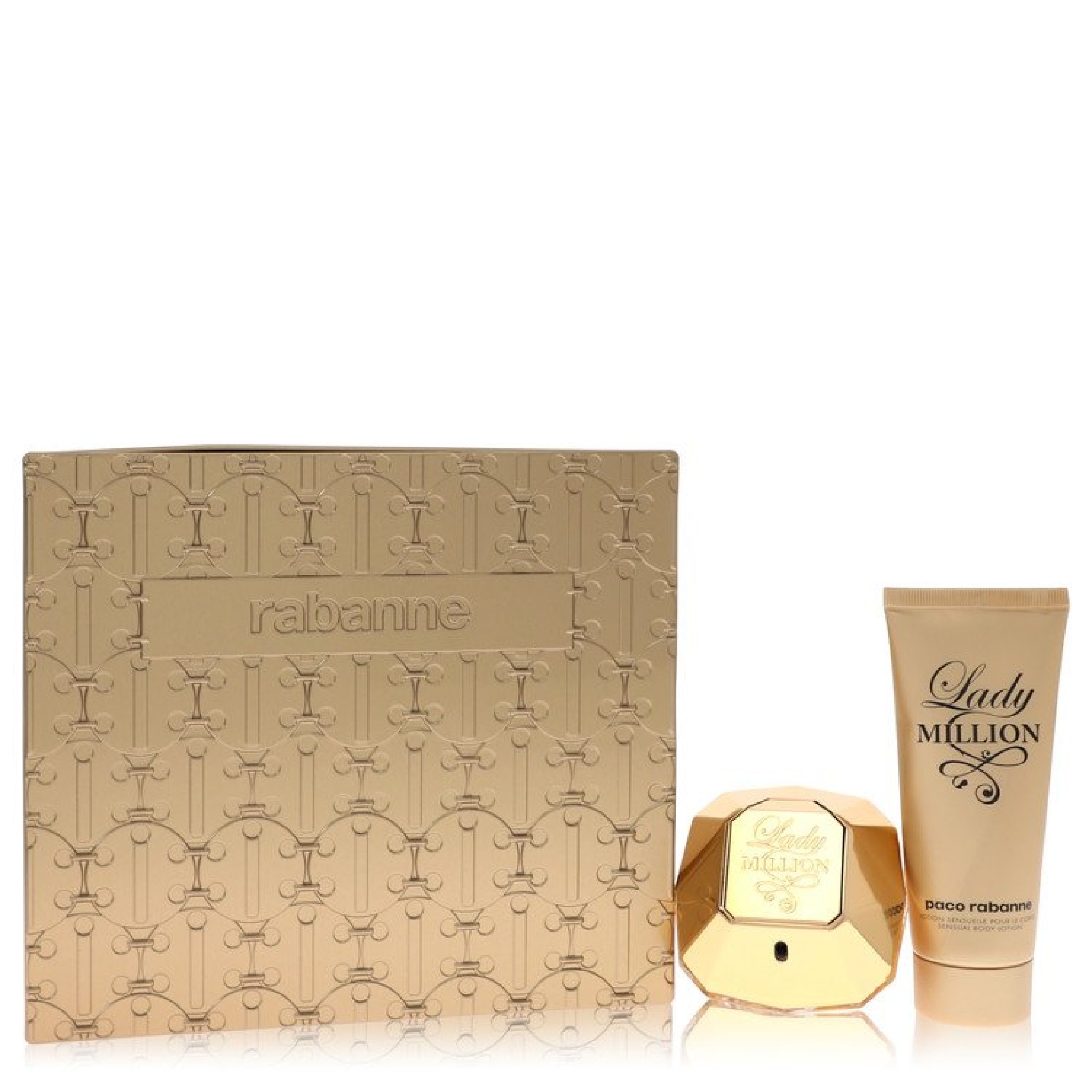 Paco Rabanne Lady Million Gift Set -- 79 ml Eau De Parfum Spray + 100 ml Body Lotion