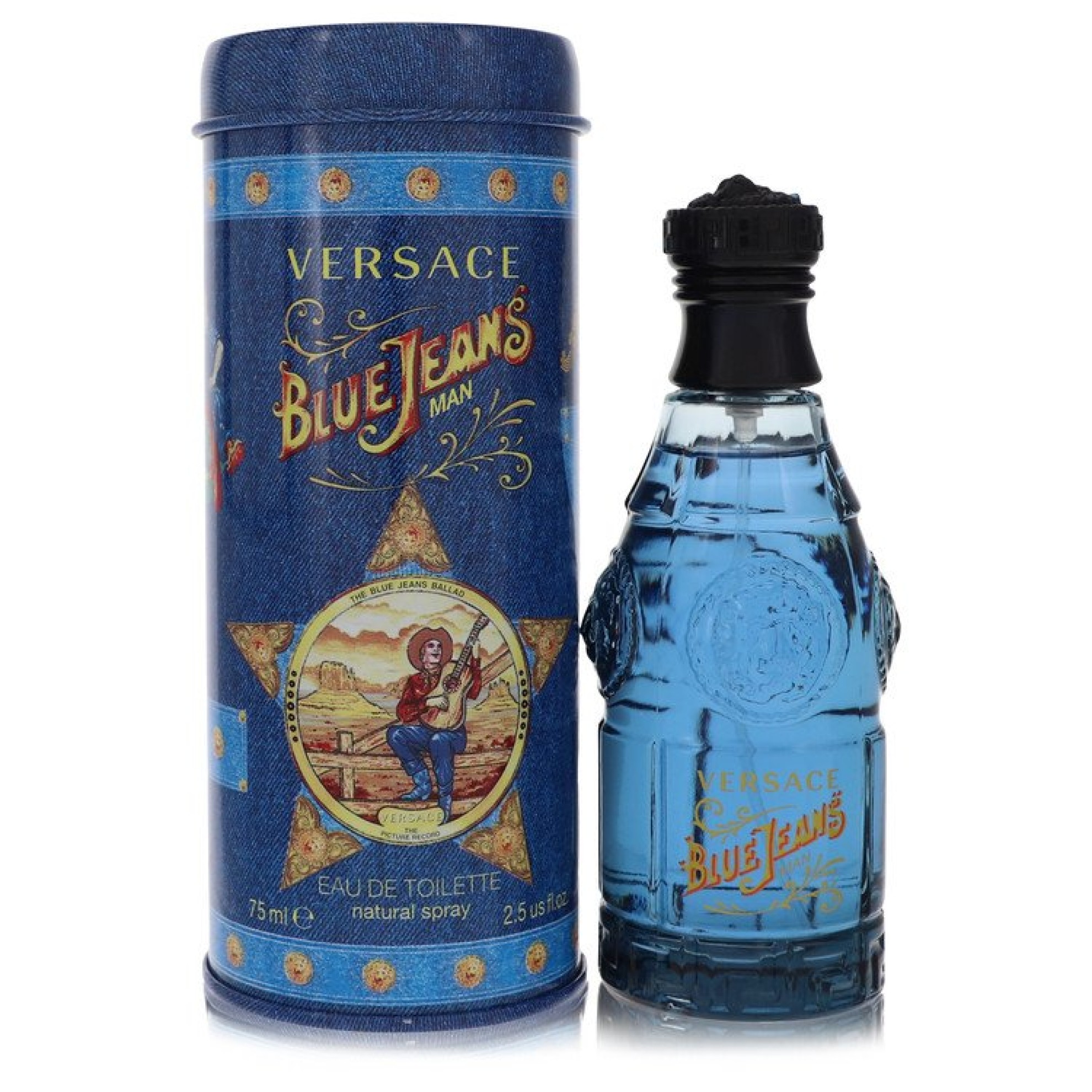 Versace BLUE JEANS Eau De Toilette Spray (New Packaging) 75 ml