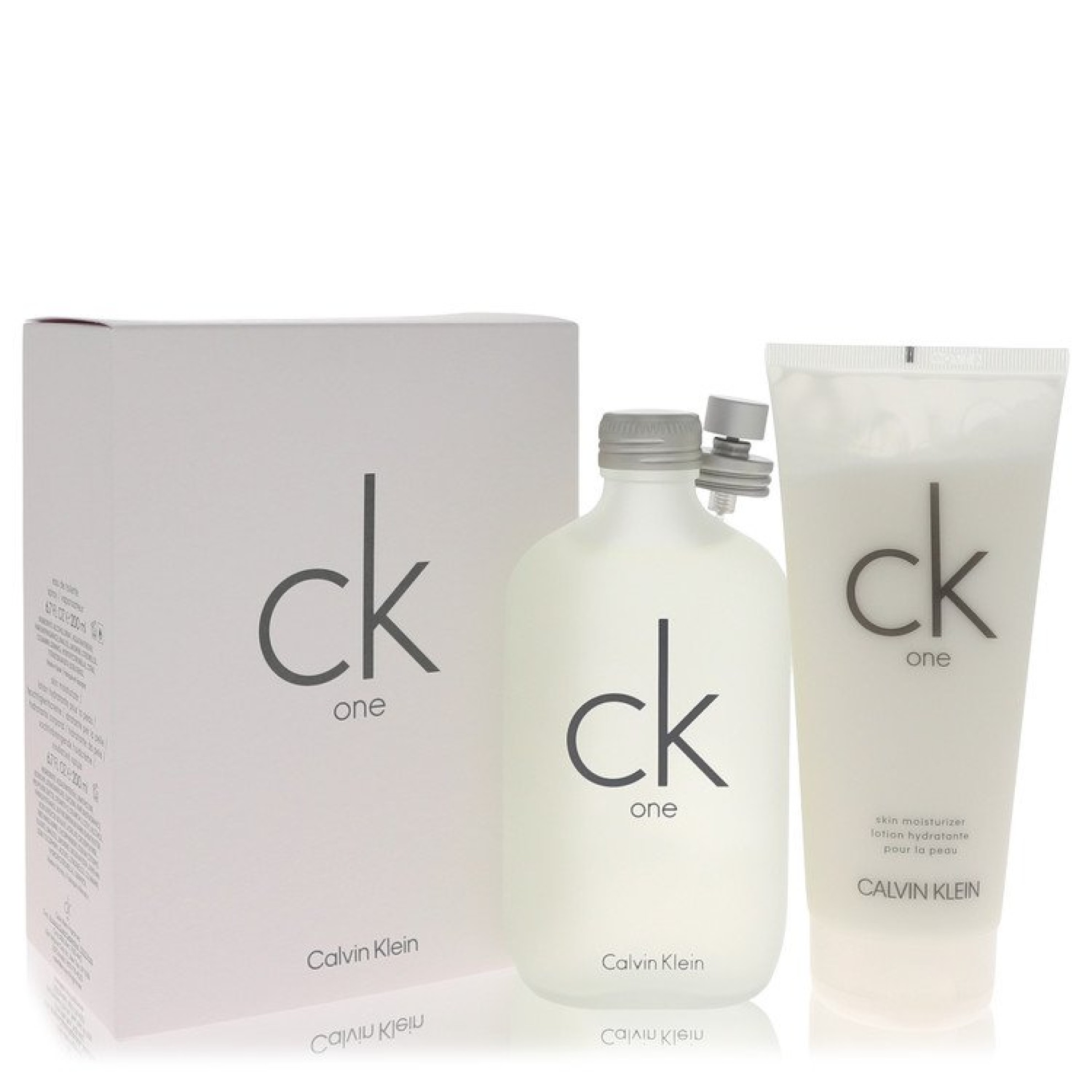 Calvin Klein CK ONE Gift Set -- 198 ml Eau De Toilette Spray + 198 ml Body Moisturizer