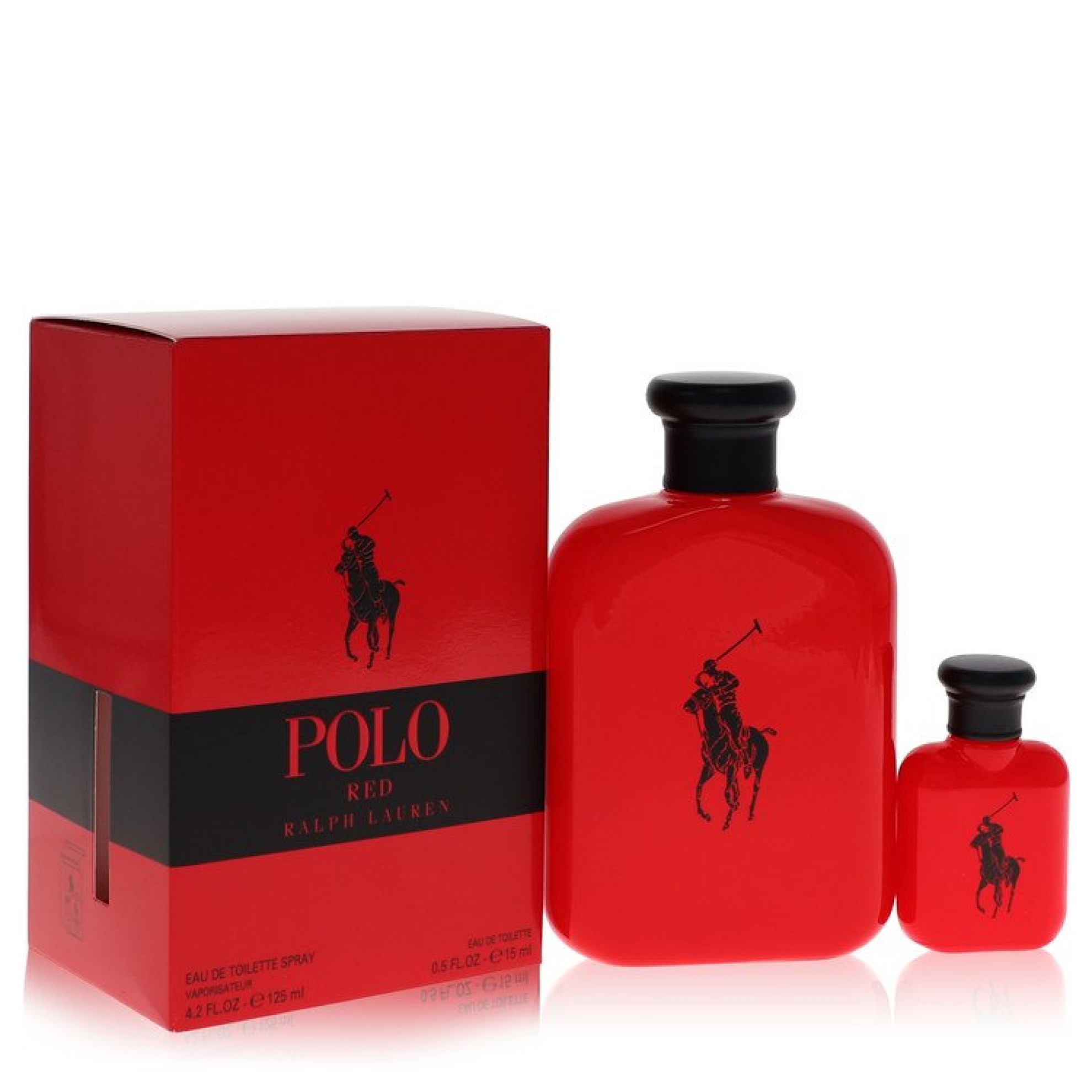 Ralph Lauren Polo Red Gift Set -- 125 ml Eau De Toilette Spray + 15 ml Mini EDT