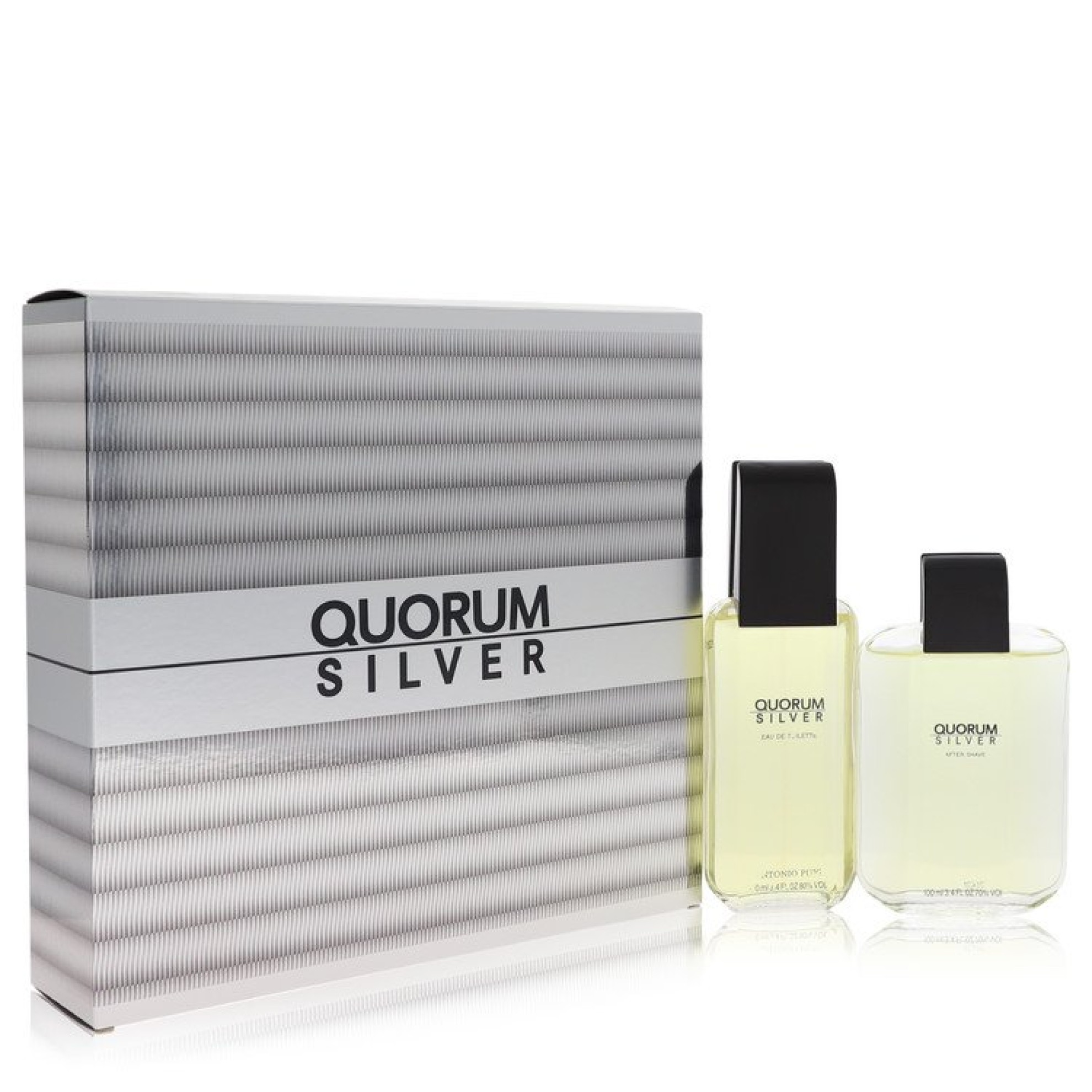 Puig Quorum Silver Gift Set -- 100 ml Eau De Toilette Spray + 100 ml After Shave