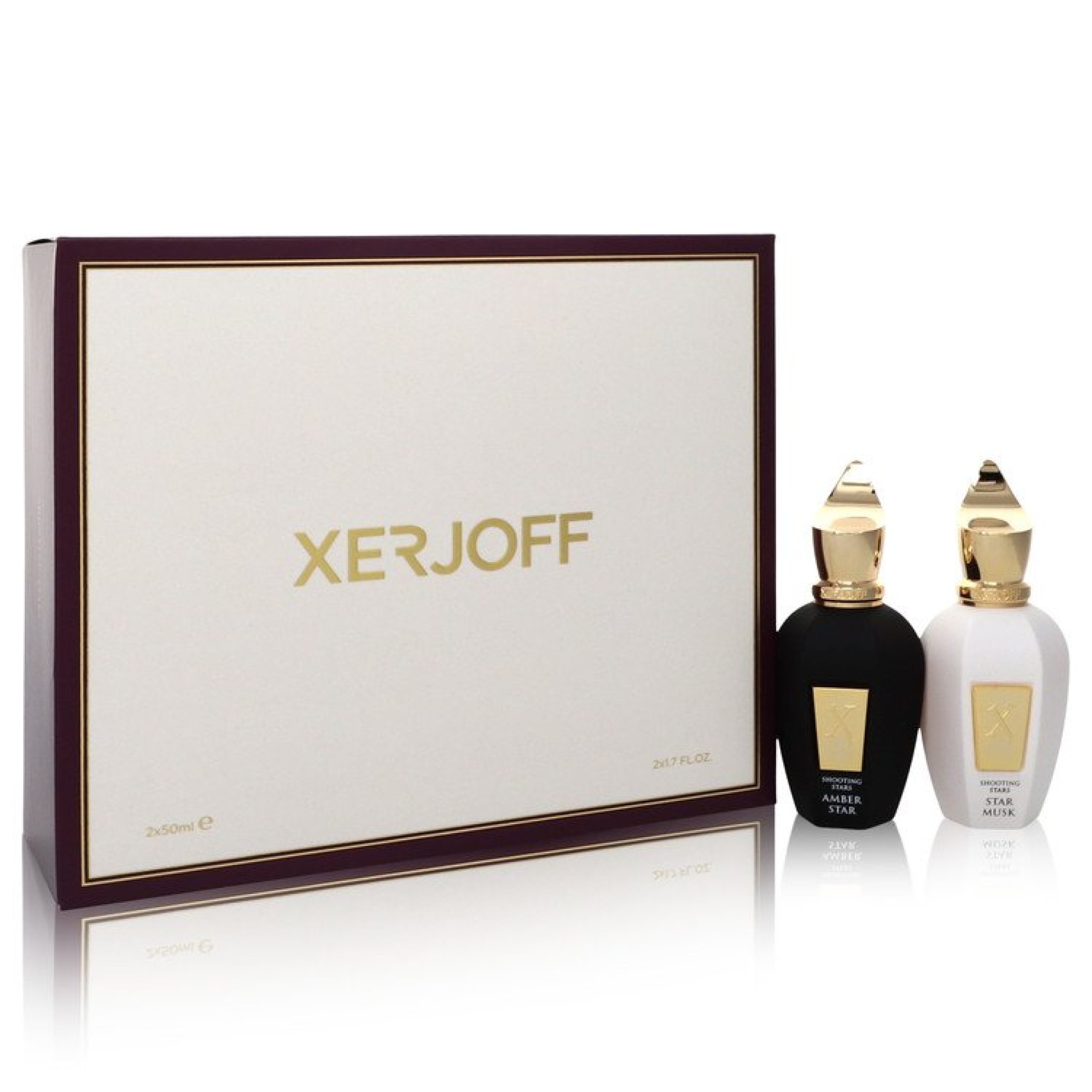 Xerjoff Shooting Stars Amber Star & Star Musk Gift Set -- 50 ml EDP in Amber Star + 50 ml EDP in Star Musk Both Unisex Fragrances