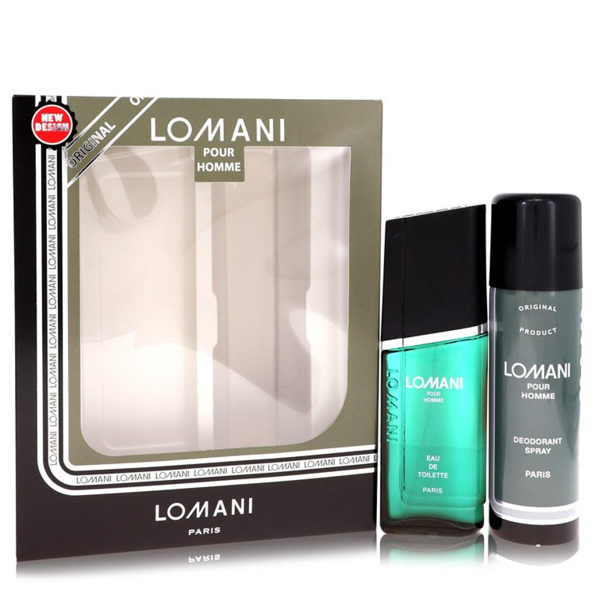 Lomani LOMANI Gift Set -- 100 ml Eau De Toilette Spray + 198 ml Deodorant Spray