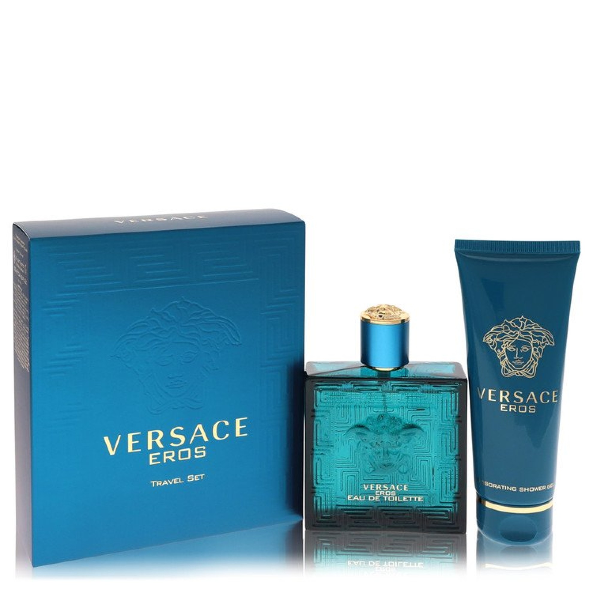 Versace Eros Gift Set -- 100 ml Eau De Toilette Spray + 100 ml Shower Gel